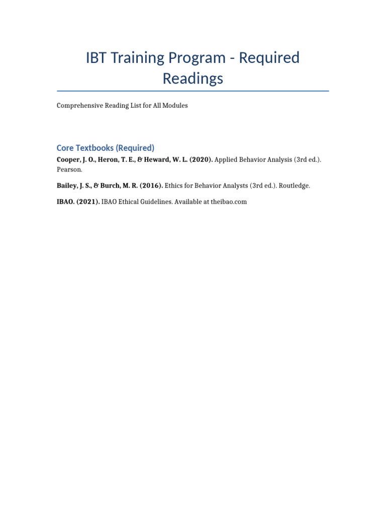 Recommended Readings by Module | PDF