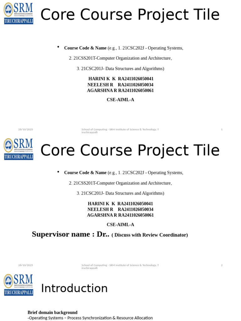 Core Course Project Presentation Format 2nd Review | PDF | Database ...