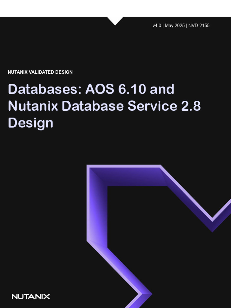 Nutanix Database Design Guide 2025 | PDF | Databases | Computer Network