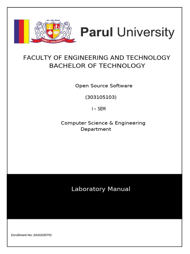 Open Source Software Lab Manual | PDF | System Software | Computing