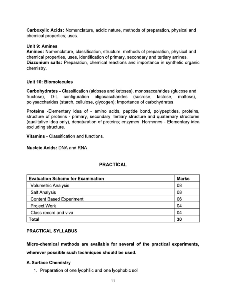 Chemistry Practical Syllabus-2026 | PDF