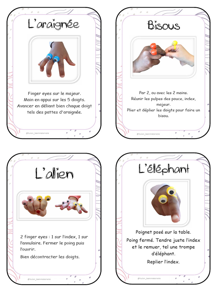 Activités de Gym des Doigts Maternelle | PDF