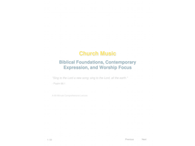Church Music Powerpoint | PDF