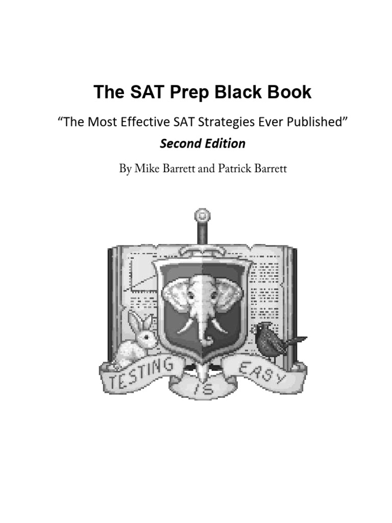 SAT Prep Black Book: Key Strategies | PDF | Sat | Evaluation Methods