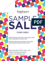 Freshpair Sample Sale May June 2012