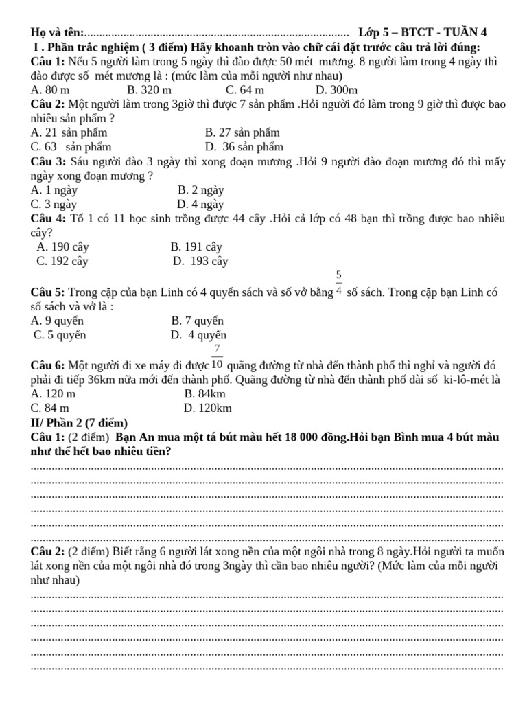 5 Lop BTCT 4 | PDF
