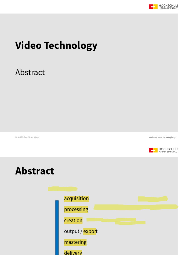 Video Technology and Digital Imaging Guide | PDF | Video | Pixel