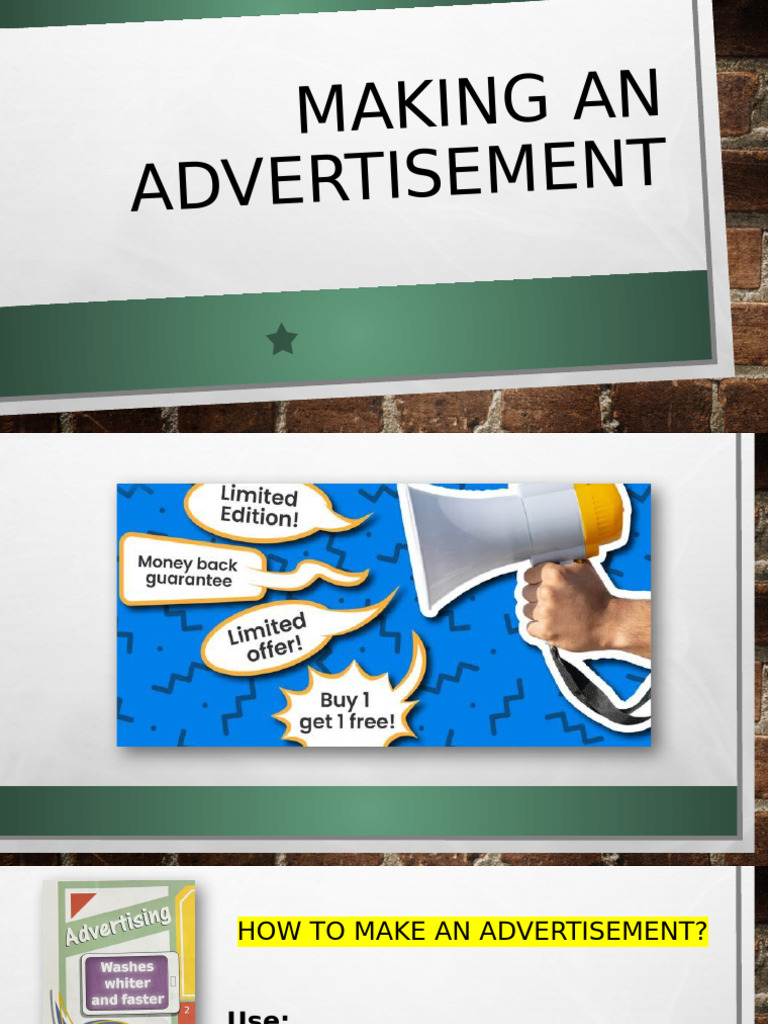 English - Making An Ad | PDF