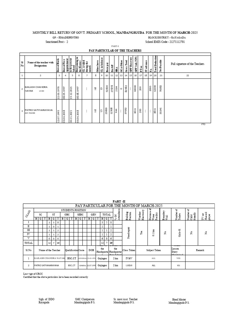 Monthly P.bill @@@@@ | PDF