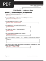 CCNA1 Module 1 Lab Answer Sheet