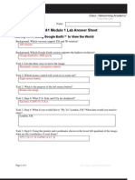 CCNA1 Module 1 Lab Answer Sheet