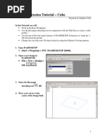 Fusion 360 Cube Tutorial Guide | PDF | Extrusion | Computer Keyboard