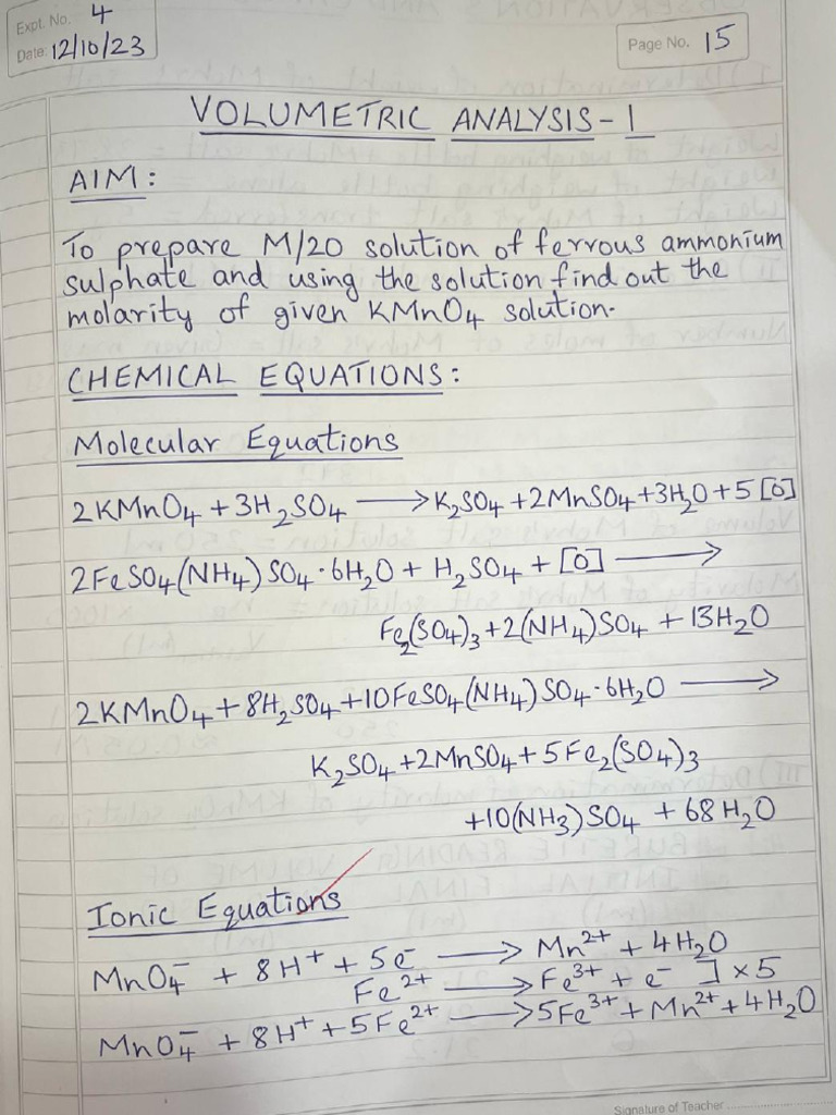 Volumetric Analysis | PDF