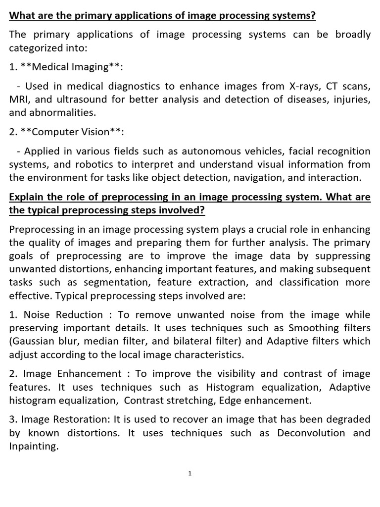 Image Processing Applications and Techniques | PDF | Image Segmentation ...