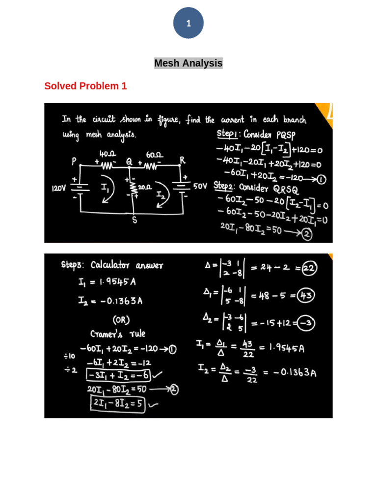 Mesh Analysis | PDF