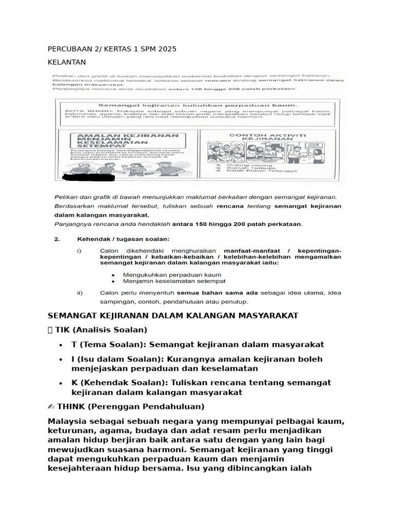 Modul 2 Kertas 1 SPM 2025 | PDF