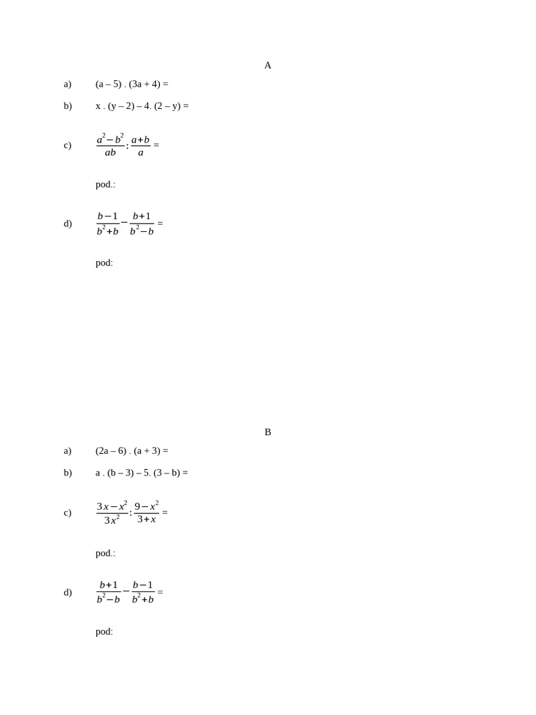 Algebraic Expressions and Equations | PDF