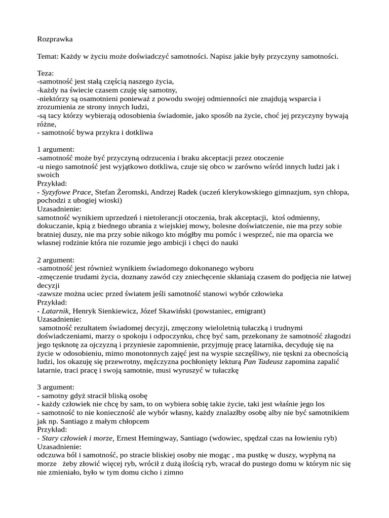 Rozprawki | PDF