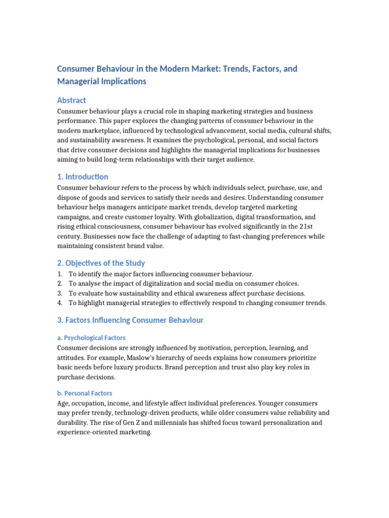 Modern Consumer Behavior Trends & Insights | PDF | Consumer Behaviour ...
