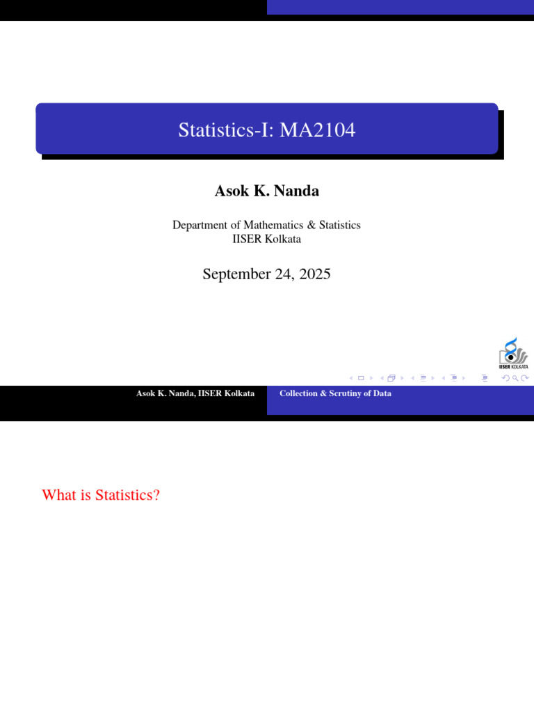lecture-1 | PDF | Statistics | Cartesian Coordinate System