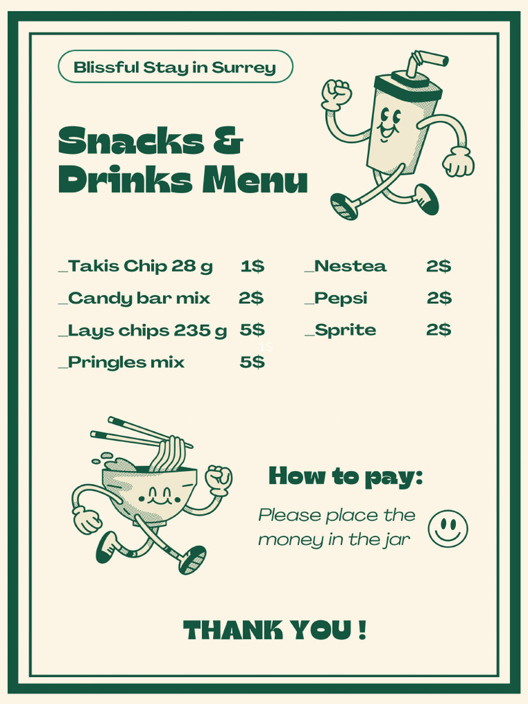Air BNB Menu | PDF
