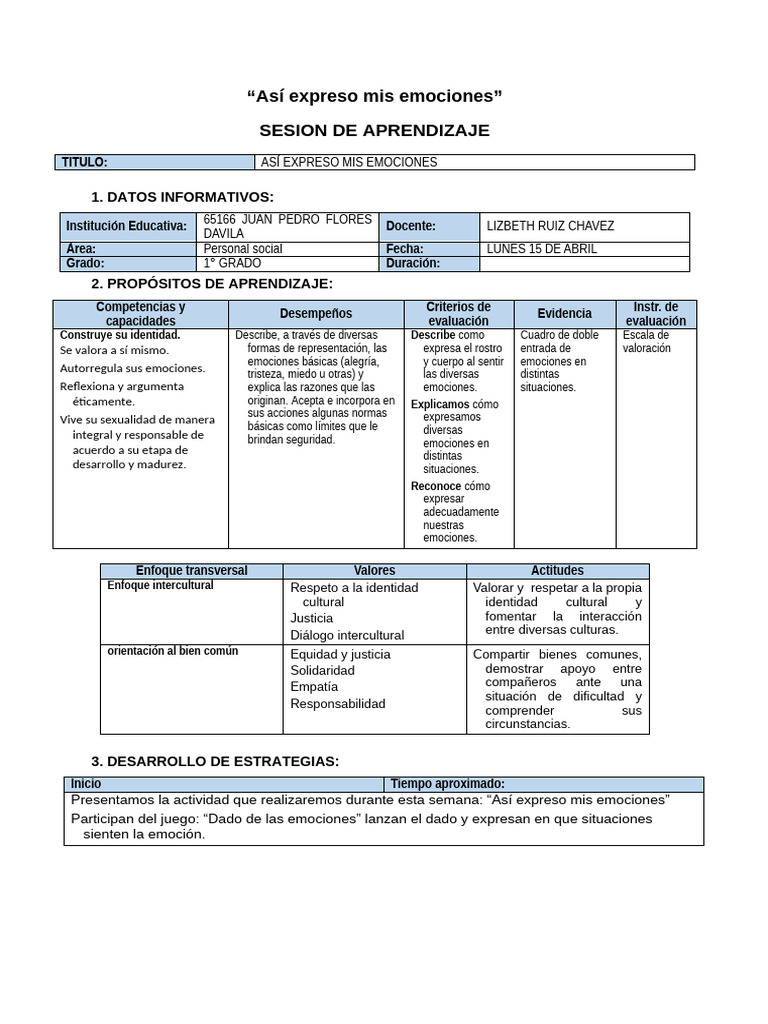 Expresión de Emociones en Niños | PDF | Las emociones | Ira