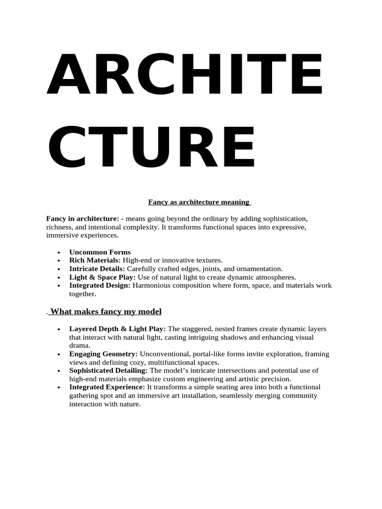 Fancy Architecture: Transformative Design | PDF | Space