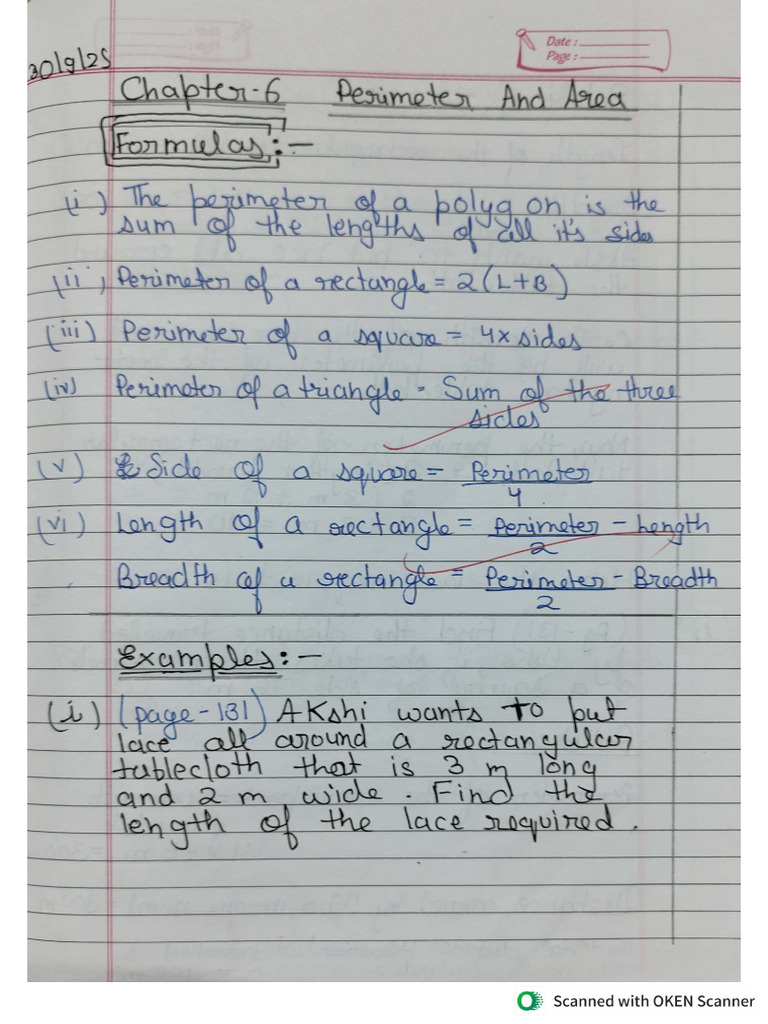 Perimeter and Areas | PDF