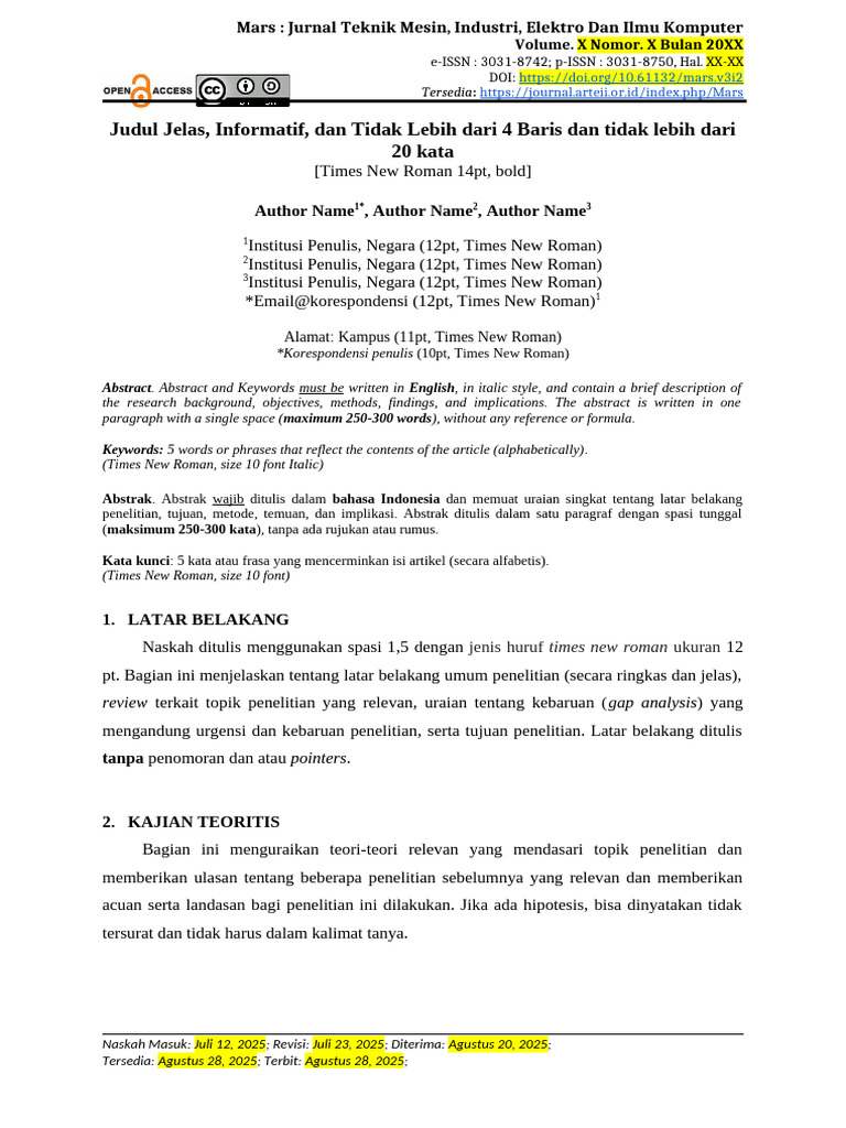 Jurnal Teknik Mesin dan Ilmu Komputer | PDF