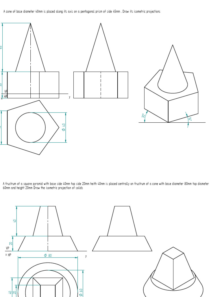 Isometric Projections of 3D Solids | PDF | Sphere | Linear Programming