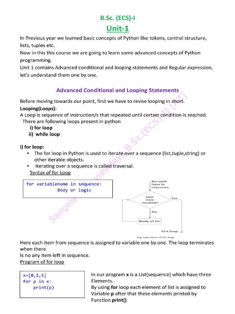 Adv. Python Unit 1 Final | PDF