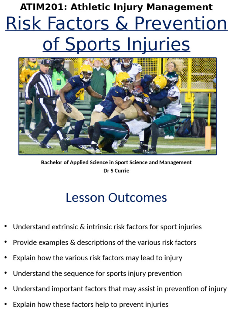 Lecture 2 Risk Factors Prevention of Sports Injuries MOODLE | PDF ...