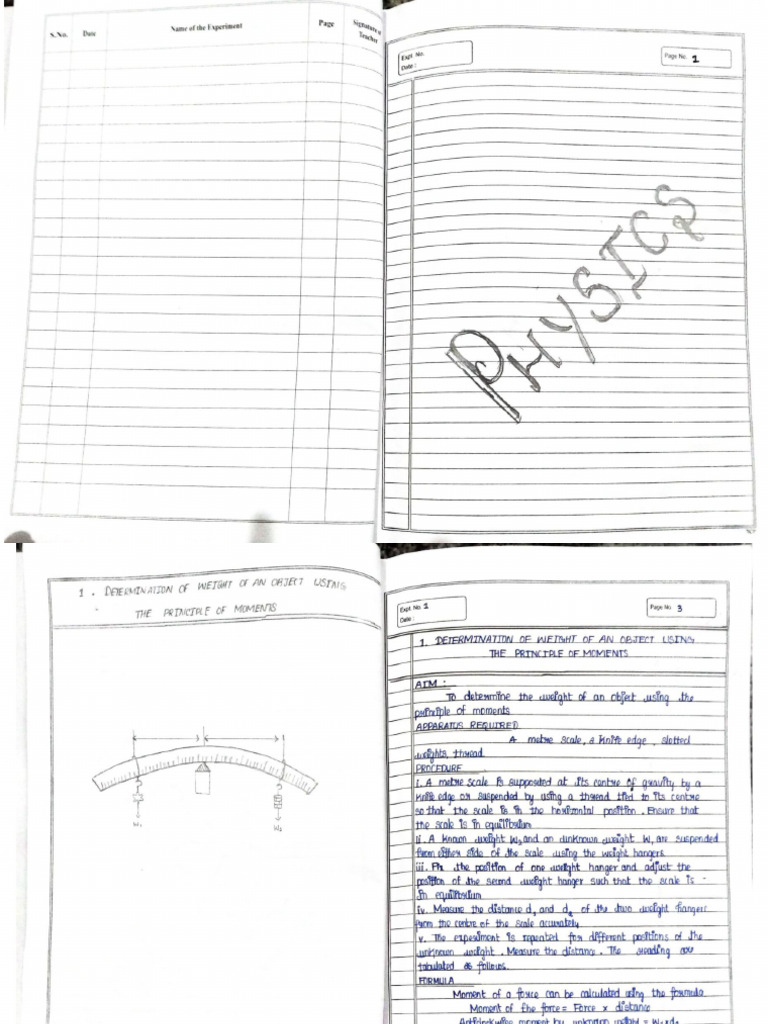 10 Science Record Note Model Physical Science | PDF