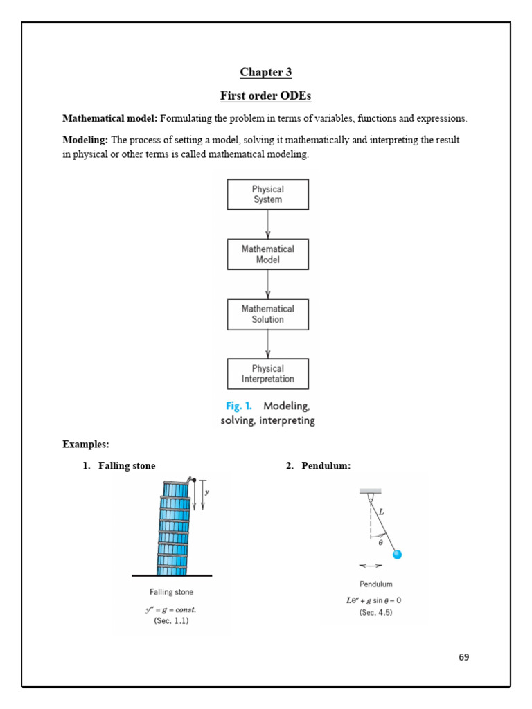 First Order ODEs: Modeling & Solutions | PDF | Differential Equations ...