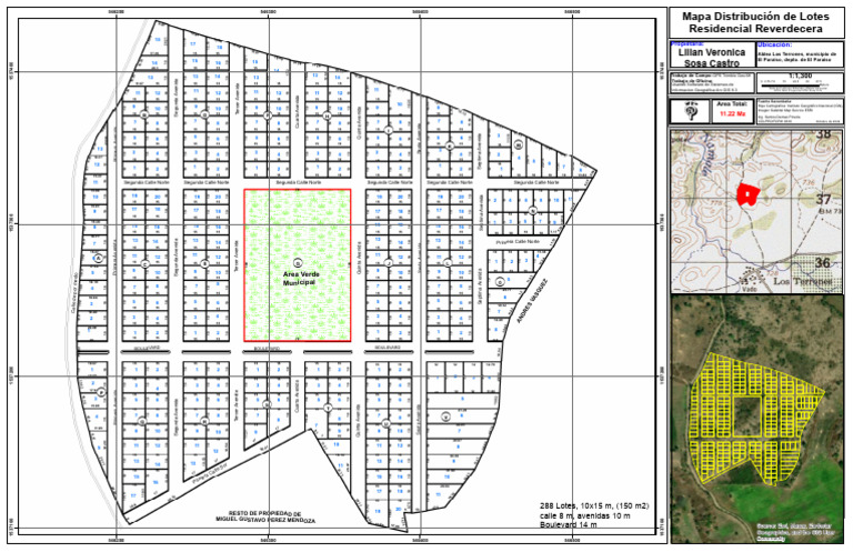 Mapa de Lotes Residencial Reverdecera | PDF | Geofísica | Datos ...