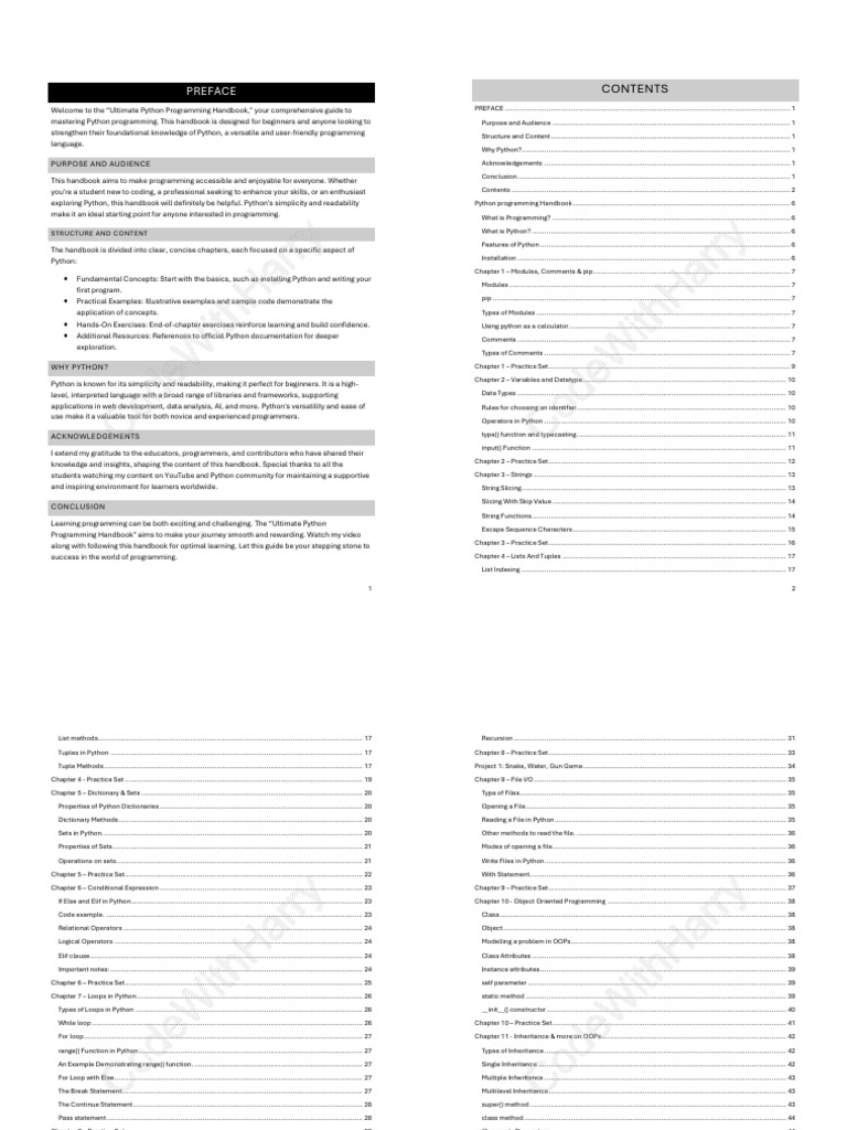 Ultimate Python Programming Handbook | PDF | Python (Programming ...