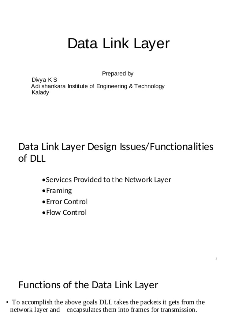 Data Link Layer Functions and Framing | PDF | Bit | Networking Standards