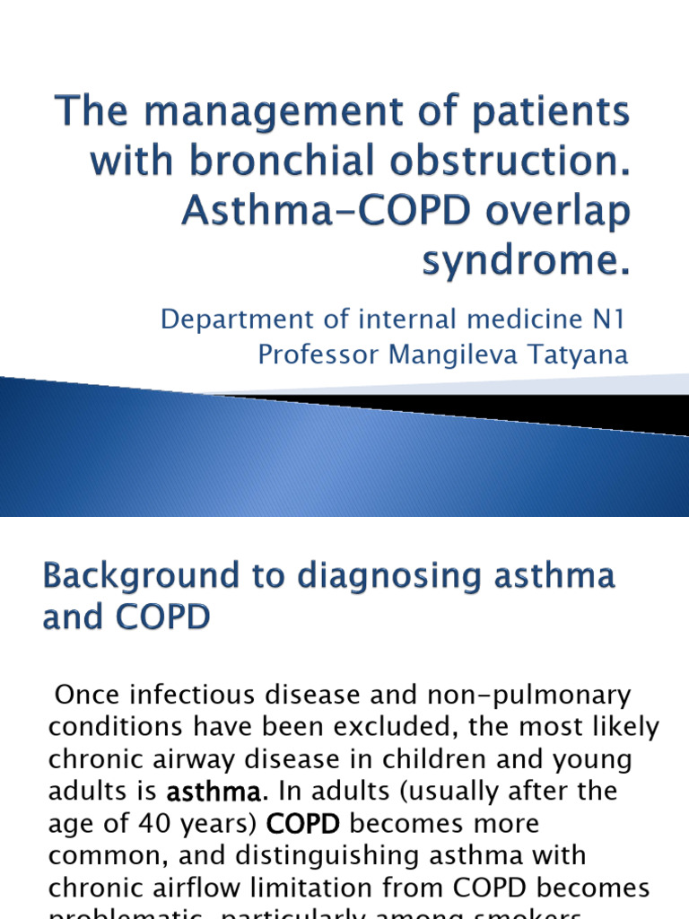 Asthma, COPD, and ACO Overview Guide | PDF | Chronic Obstructive ...