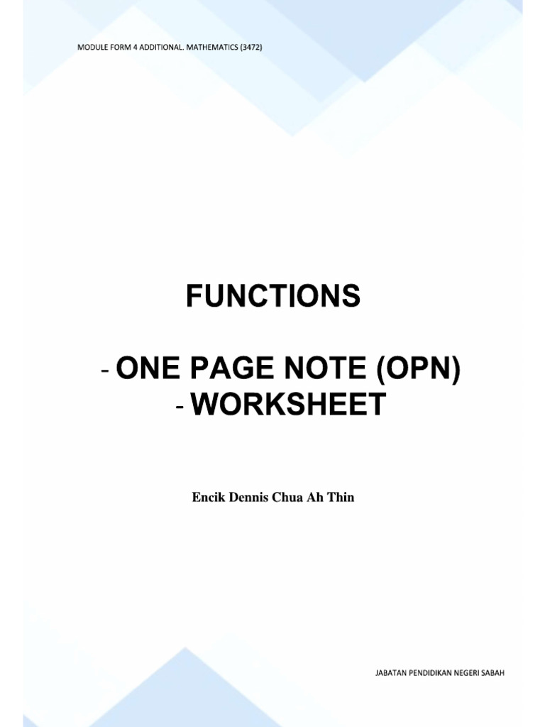 Modul A To Z Functions (Sabah 2021) - 250920 - 132035 | PDF