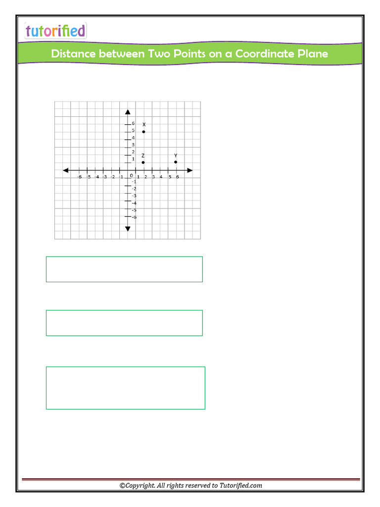 Coordinate Plane Distance Exercises | PDF