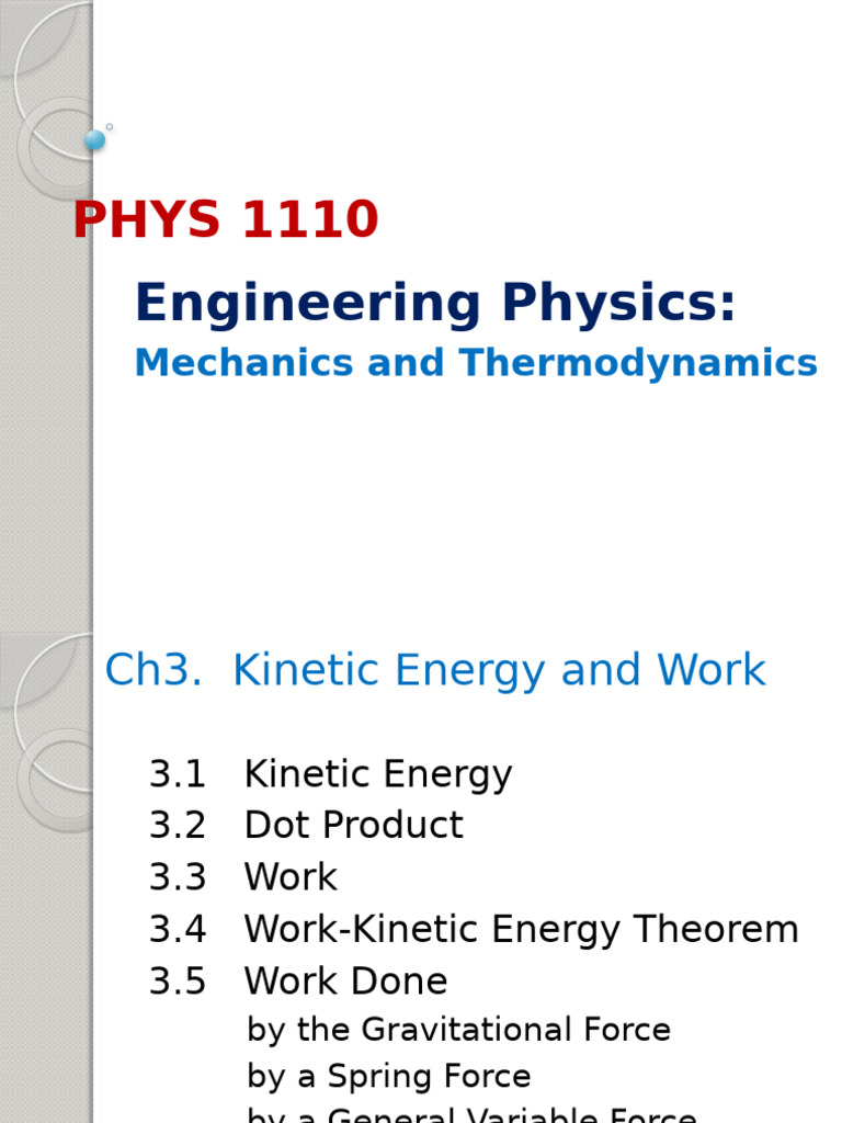 PHYS 1110 Ch3 25 Studentscopy v1 | PDF | Force | Kinetic Energy