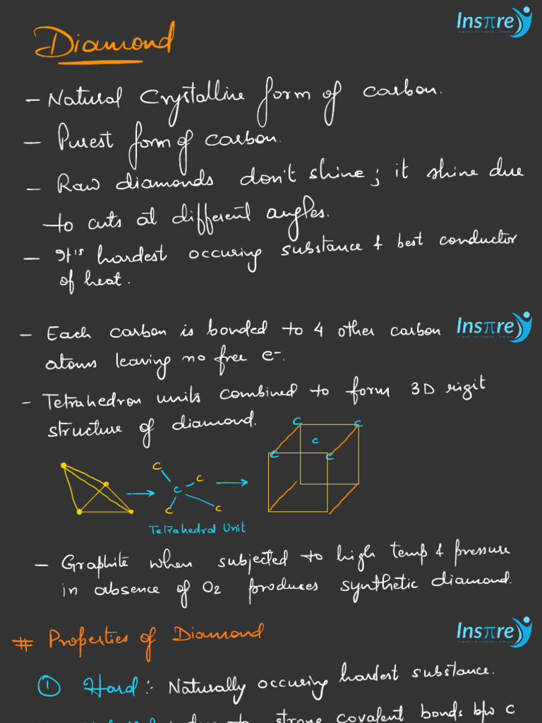 Allotropes of Carbon: Diamond & Graphite | PDF | Carbon | Fullerene