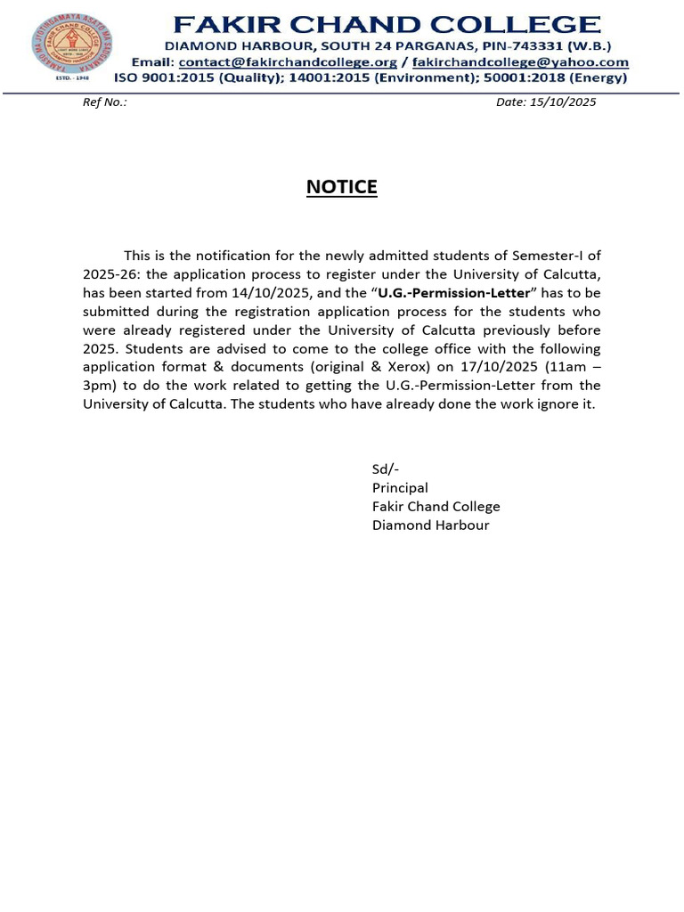 CU Permission Letter Application Process | PDF