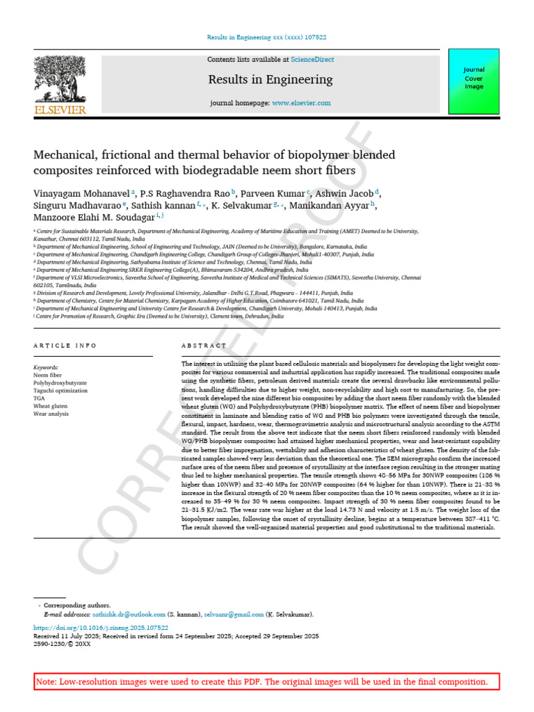 Neem Fiber Biopolymer Composites Study | PDF | Composite Material ...