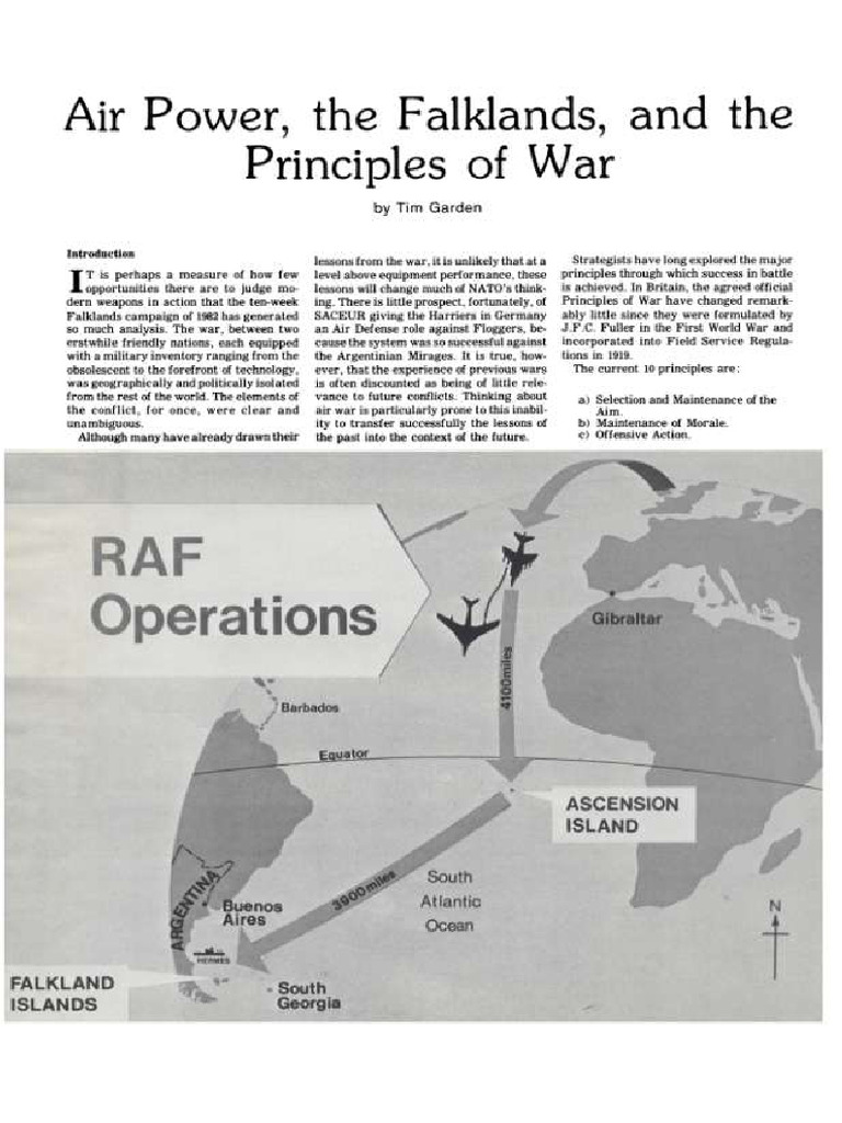 Air Power, The Falklands, And the Principles of War | PDF