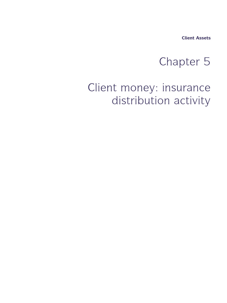 CASS 5: Client Money in Insurance | PDF | Insurance | Banks