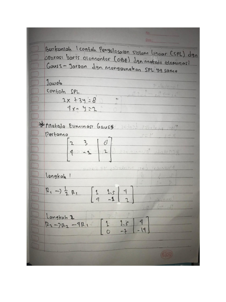 Aljabar Linier Elementer | PDF