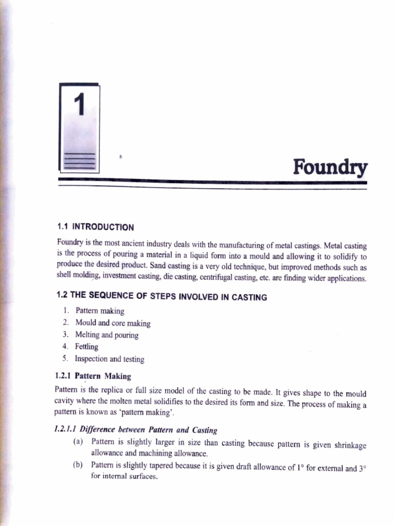 Metal Casting and Pattern Making Guide | PDF | Casting | Crafts