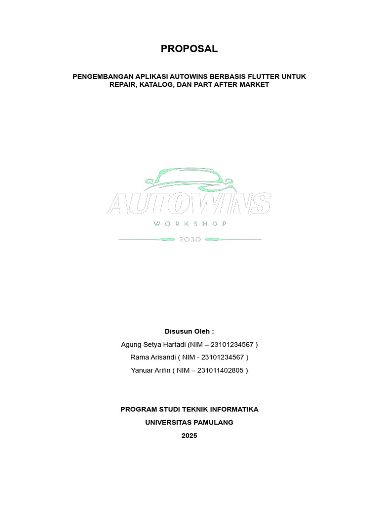 Pengembangan Aplikasi AutoWins Otomotif | PDF