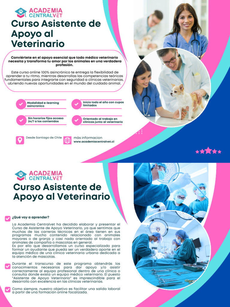 Informacion Curso Asistente Apoyo Veterinario | PDF | Medicina Veterinaria